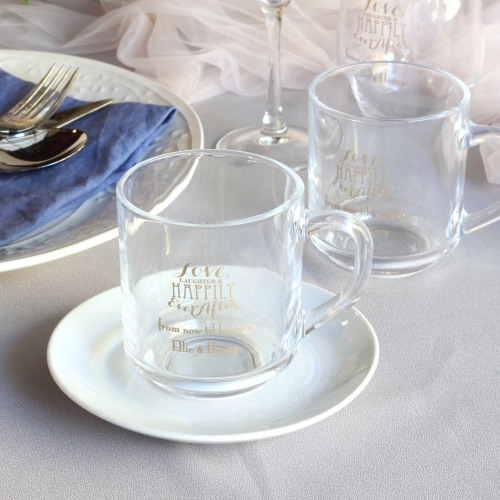 personalized glass mug winter wedding favor 