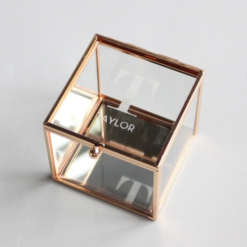 Personalized Etched Glass Jewelry Box