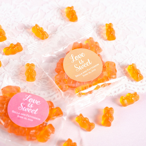 Personalized Bridal Champagne Gummy Bear Packets