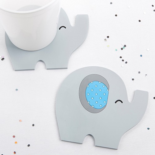 Elephant Baby Shower Coasters