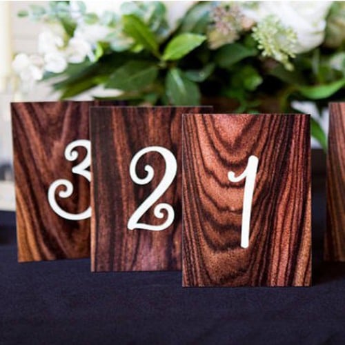 Wood Grain Table Numbers
