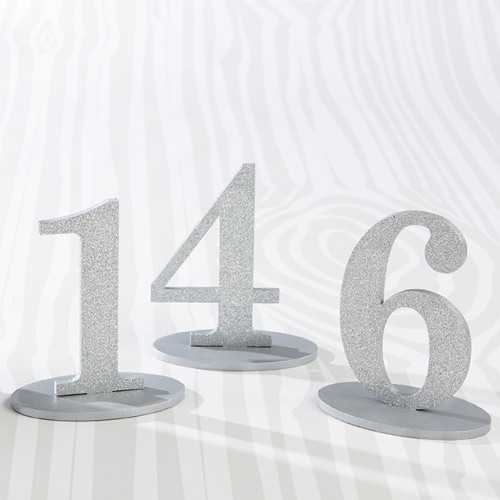 Silver Glitter Acrylic Table Numbers